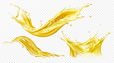 金色光泽液体飞溅元素