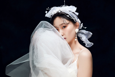 后期精修油画风格婚纱人像
