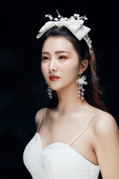后期精修油画风格婚纱人像