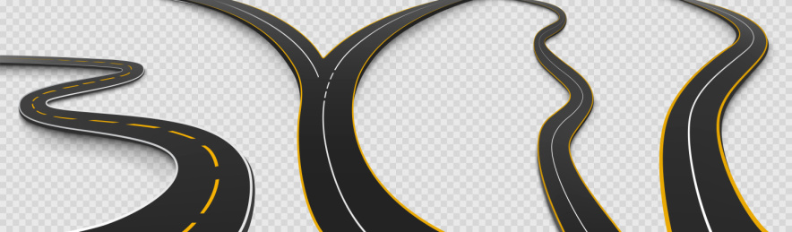 平坦弯曲公路元素