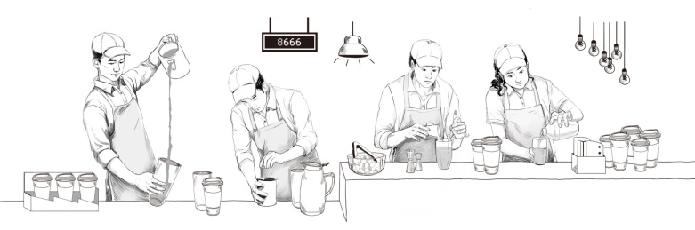 奶茶茶饮制作过程图