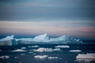北极圈格陵兰的冰山