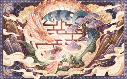 端午节粽子与龙