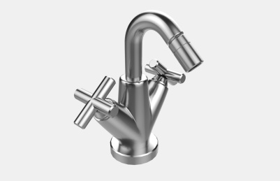 浅色背景上的水龙头