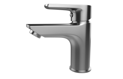 白色背景上的水龙头