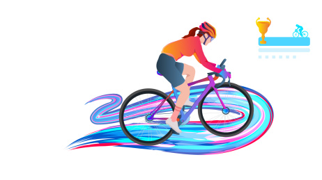 自行车锦标赛体育运动会比赛插画