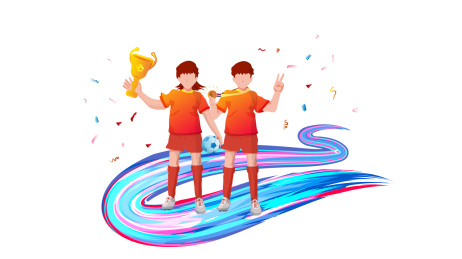 足球体育运动联赛的比赛插画