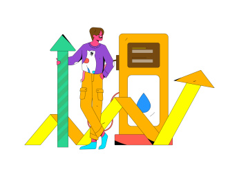 办理加油卡获得优惠矢量互联网运营插画