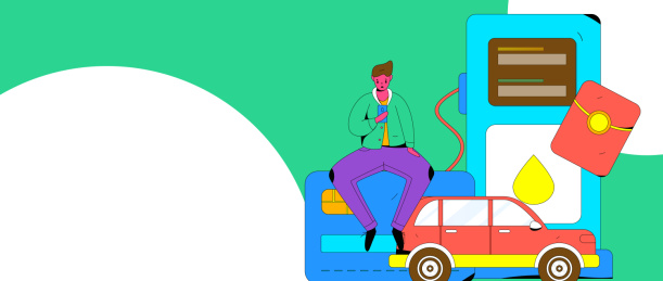 办理加油卡获得优惠矢量互联网运营插画