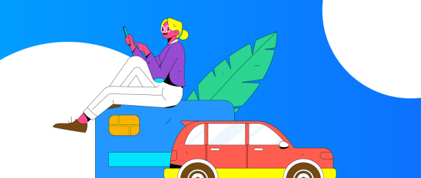 办理加油卡获得优惠矢量互联网运营插画