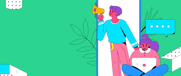 互联网公告告示模板矢量创意扁平插画
