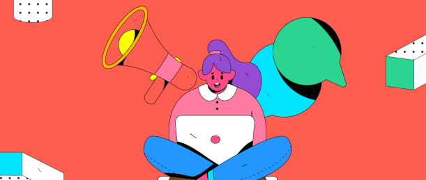 互联网公告告示模板矢量创意扁平插画