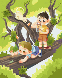 男孩儿童插画