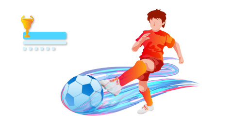 足球体育运动联赛的比赛插画