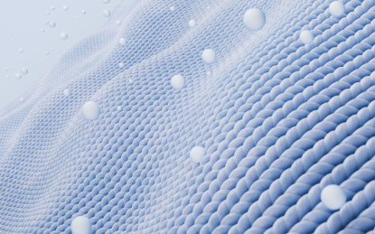 布料纹理细节与洗涤粒子3D渲染