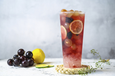 混合口味水果茶饮