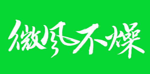 手书手写汉字书法字体微风不燥