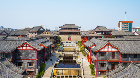 中国山东青州古城宋城建筑风光