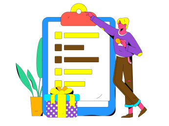 邀请好友进行问卷调查扁平矢量概念运营插画