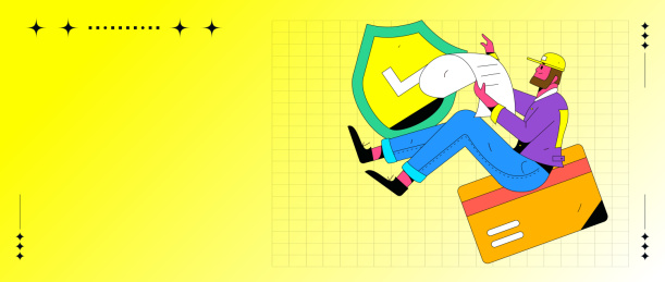 网络支付安全人物扁平矢量概念运营插画