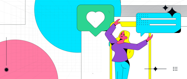 虚拟的社交概念商业扁平矢量插画