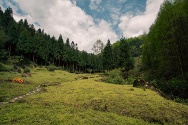 中国四川大邑龙窝子小众自然风光