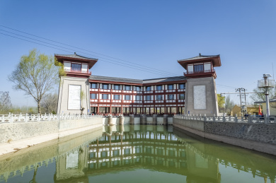 中国宁夏唐徕渠水闸春季防水