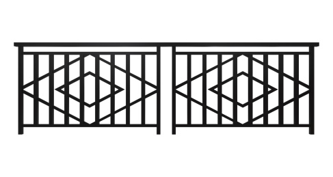 白色背景上的护栏