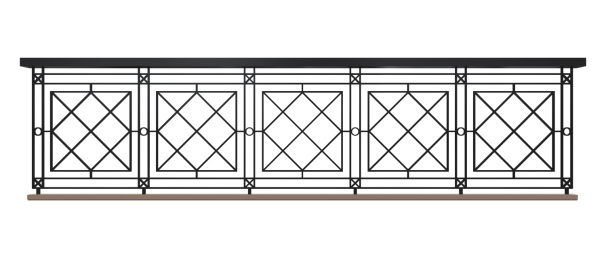 白色背景上的护栏