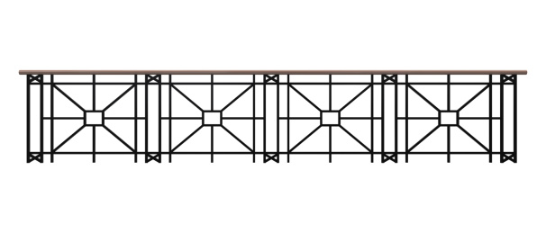 白色背景上的护栏