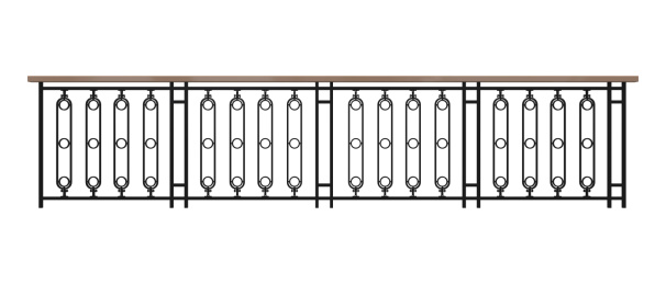 白色背景上的护栏