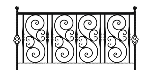 白色背景上的护栏