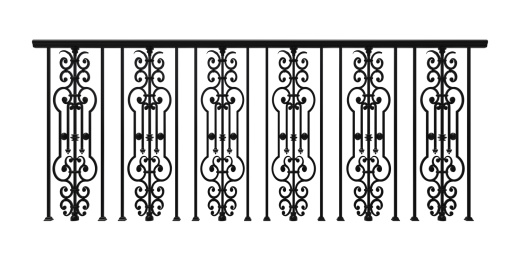 白色背景上的护栏