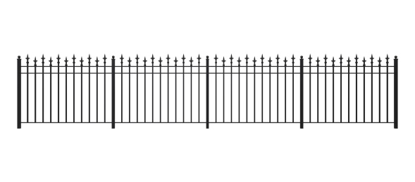 白色背景上的护栏