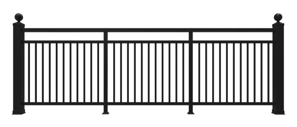 白色背景上的护栏