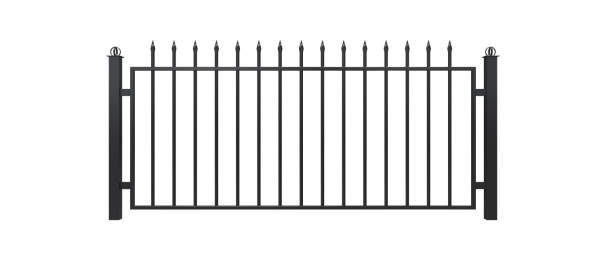 白色背景上的护栏