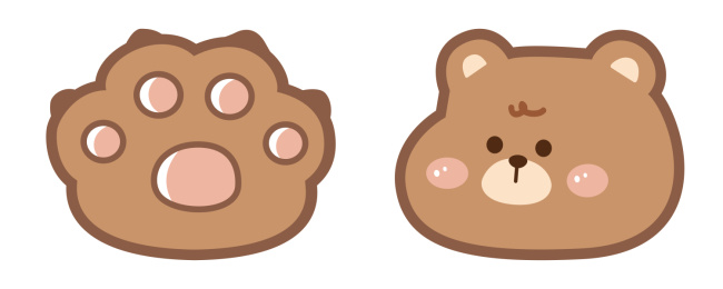 小熊头和小熊爪