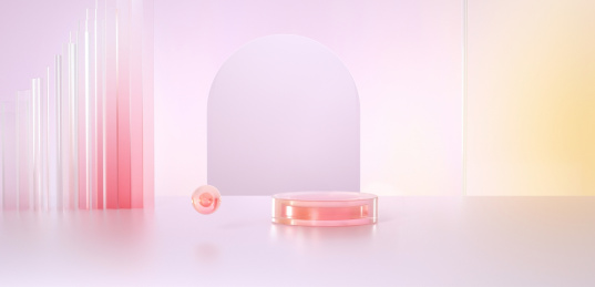 3D彩色场景展示台背景创意图