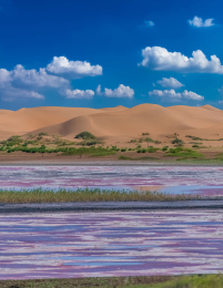 内蒙古阿拉善盟左旗查干呼舒红海子盐湖