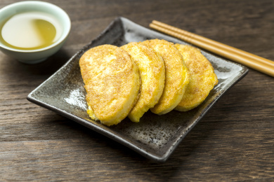 一盘油炸馒头片
