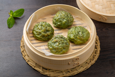 笼屉里的五谷杂粮粘豆包