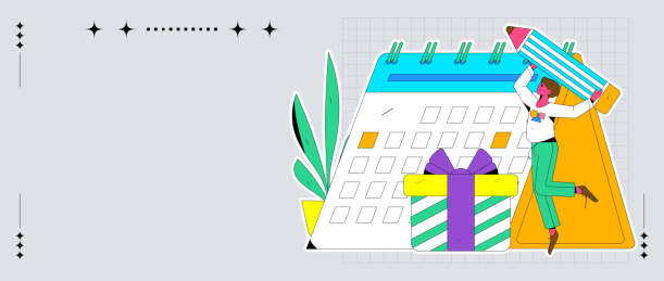 签到人物扁平矢量概念运营插画