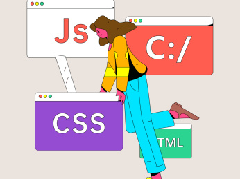 编程教学开发扁平矢量概念运营插画