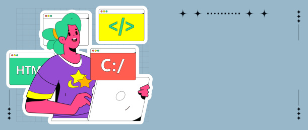 编程教学开发扁平矢量概念运营插画