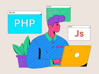 编程教学开发扁平矢量概念运营插画