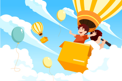 六一儿童节插画矢量图