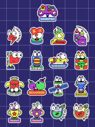 游戏小插图矢量潮流插画贴纸图标