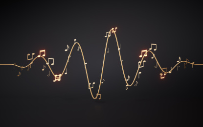 音符与曲调3D渲染