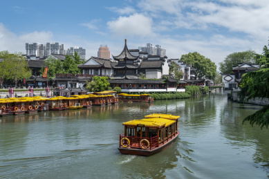 南京秦淮河夫子庙街景