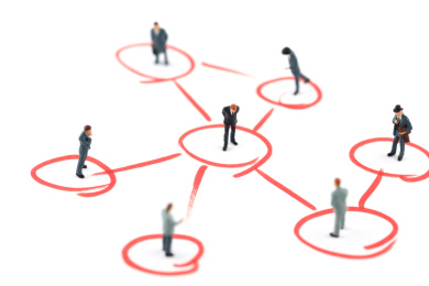 微缩创意人脉关系之间的联系